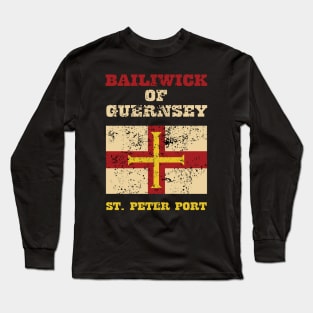 Flag of Bailiwick of Guernsey Long Sleeve T-Shirt